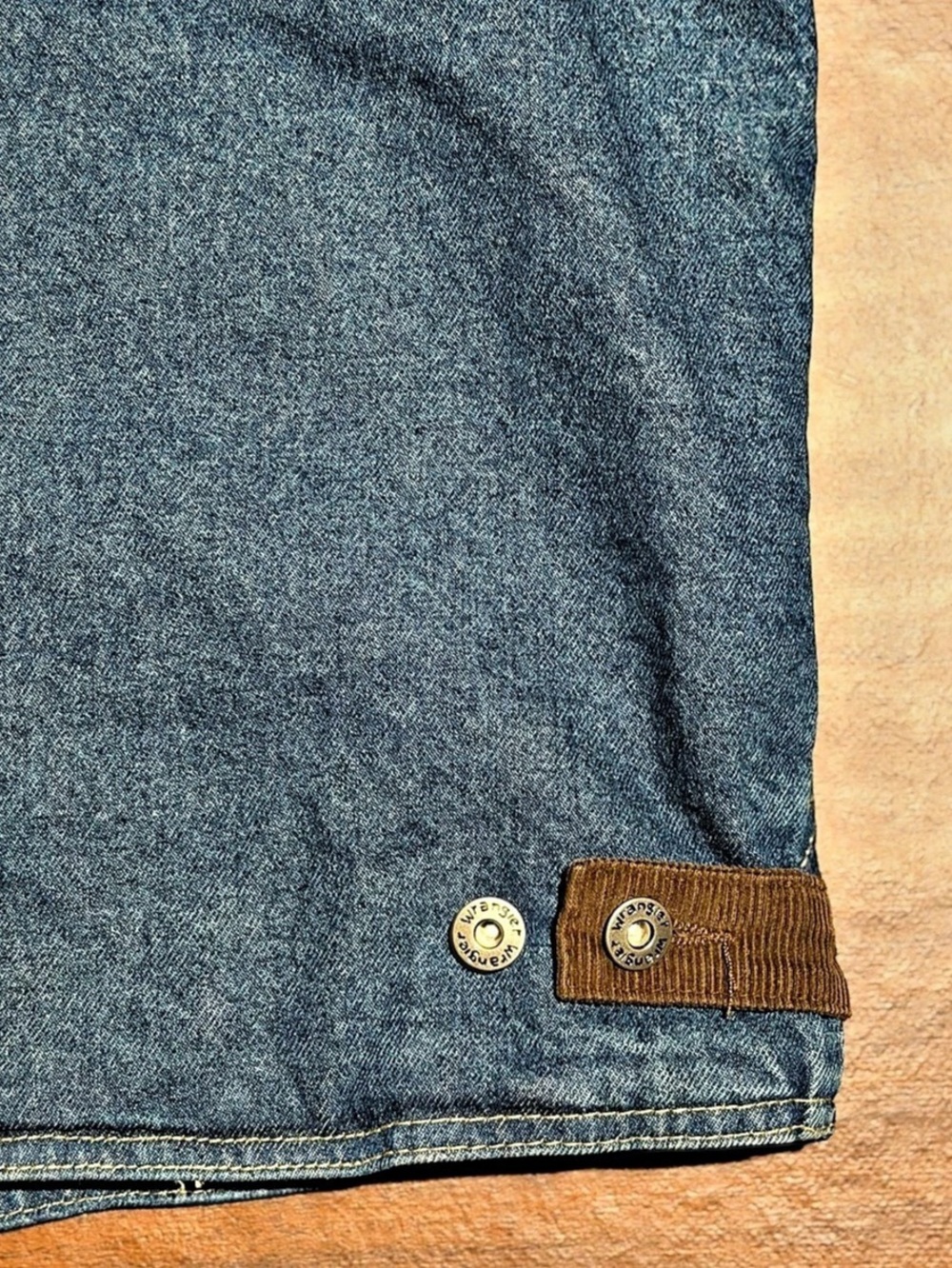 Wrangler Hero Sherpa Lined Denim Vest with Corduroy Collar XL - Picture 6 of 6